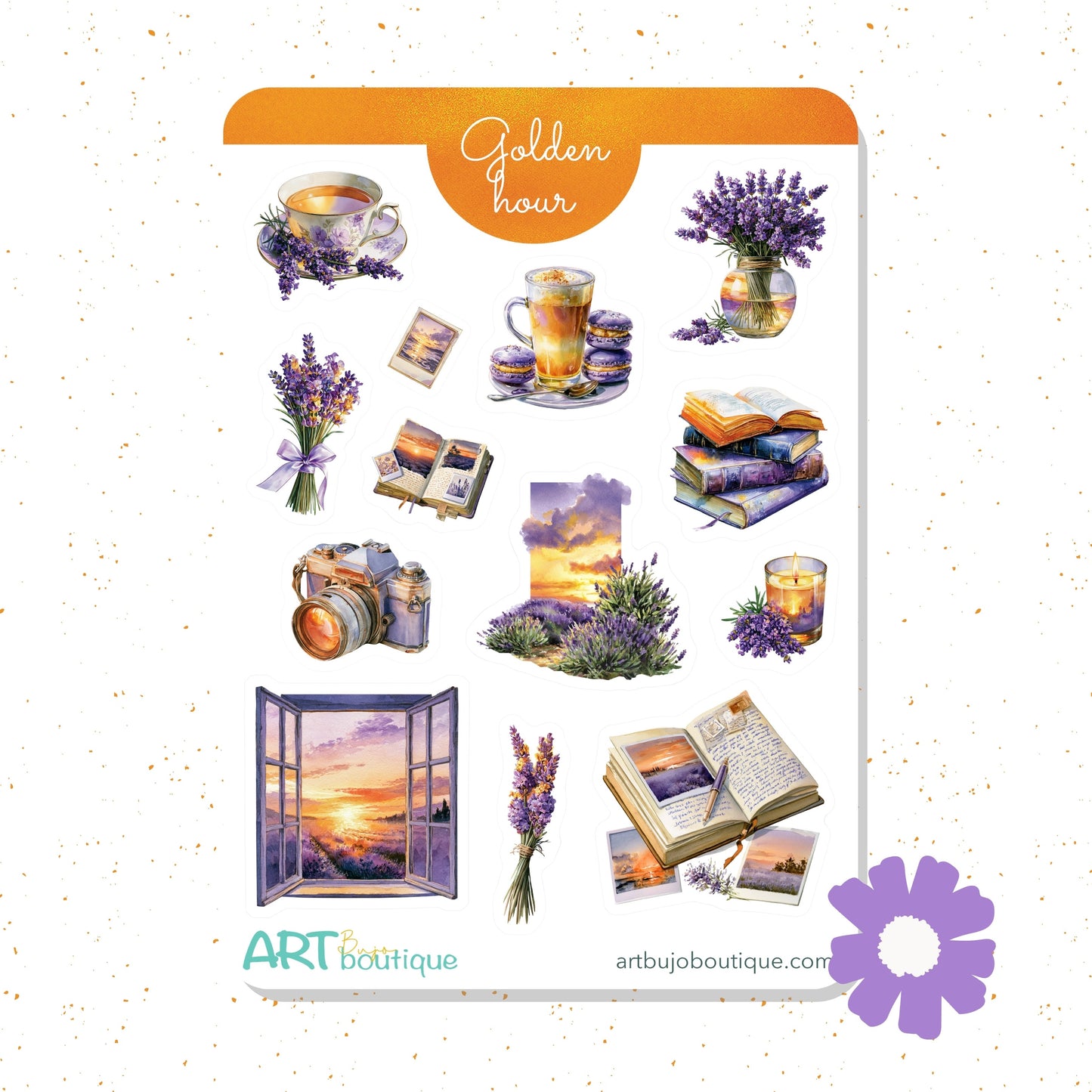 Golden Hour Decorative Sticker Sheet
