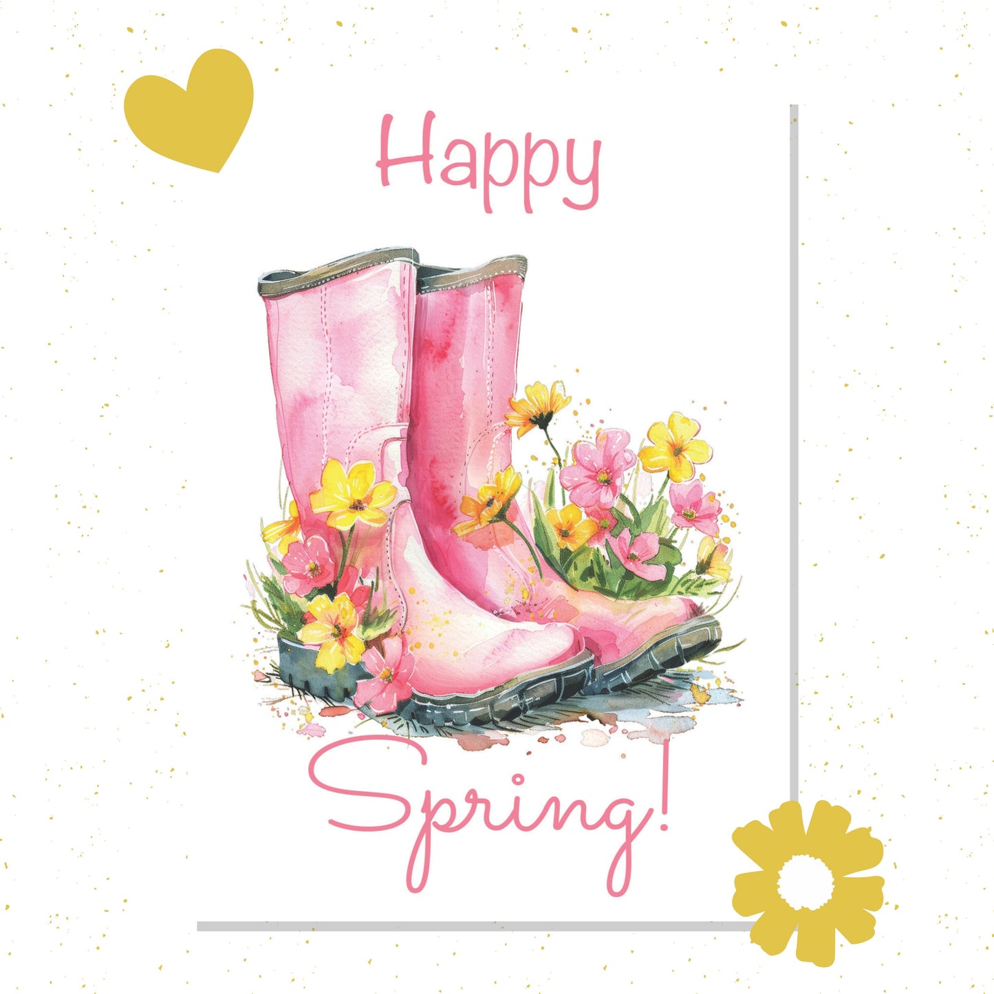 Happy Spring! - Beautiful Illustrated Postcard for Gifting & Collecting