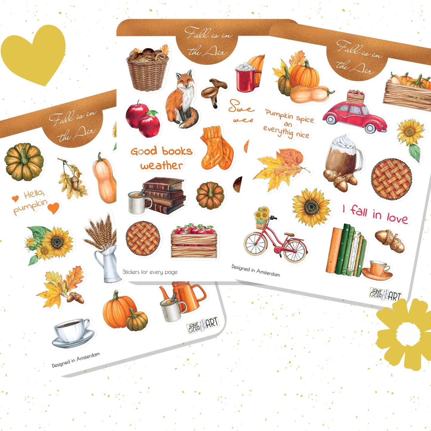 Herfstplanner bujo-stickerset