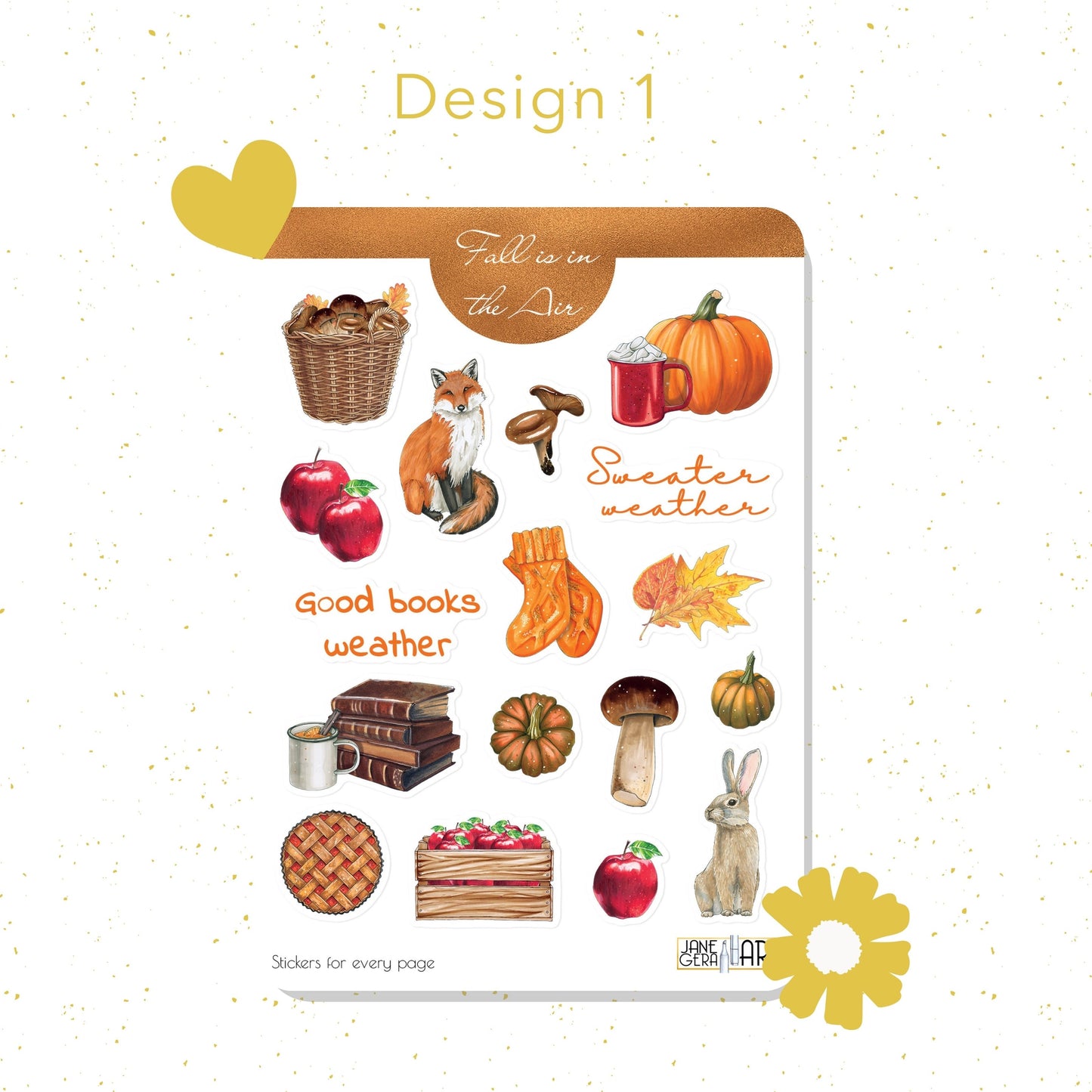 Herfstplanner bujo-stickerset