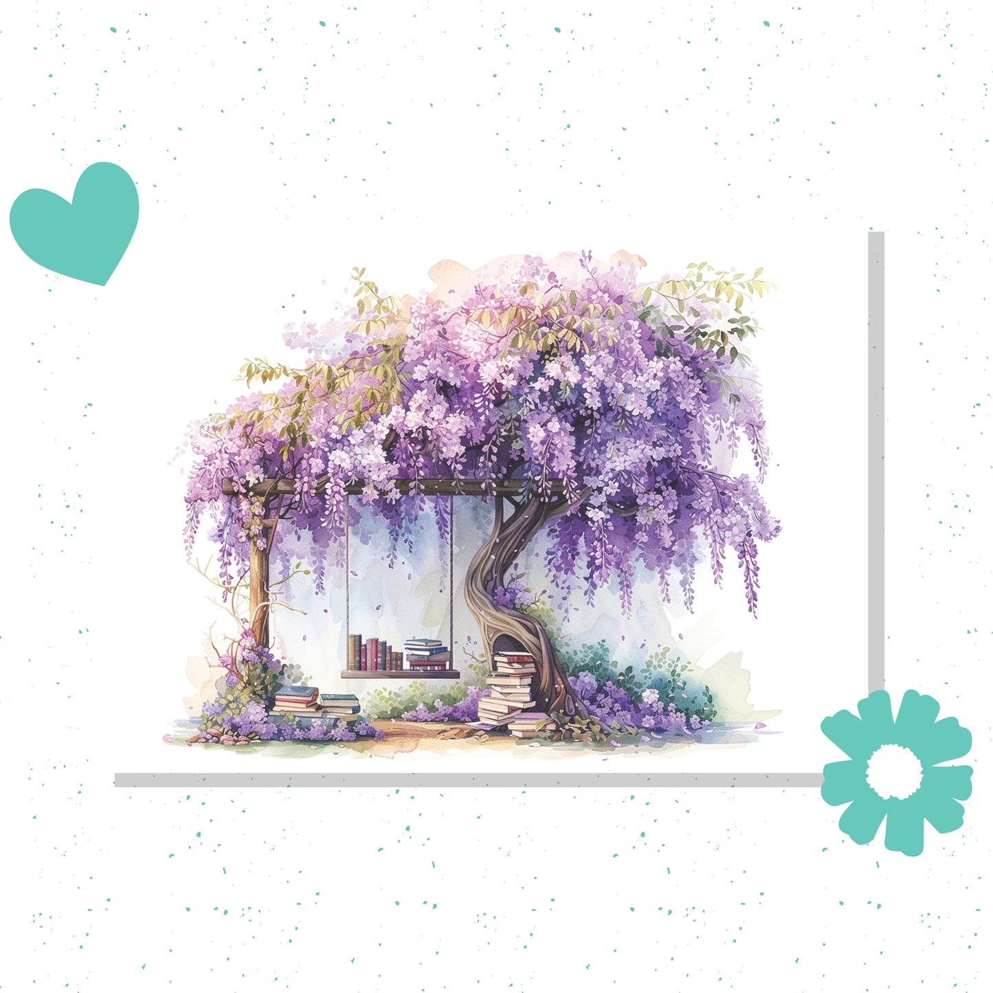 Wisteria Garden - Beautiful Illustrated Postcard for Gifting & Collecting