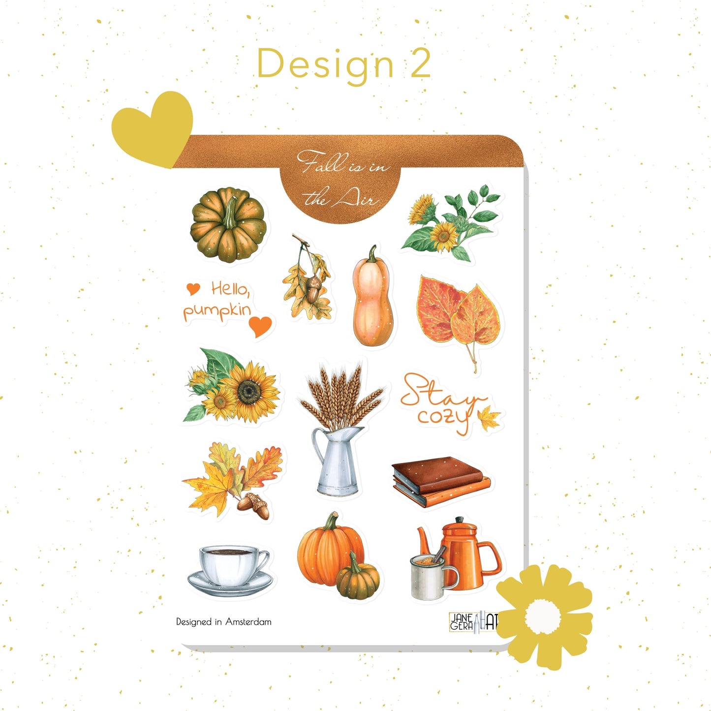 Herfstplanner bujo-stickerset