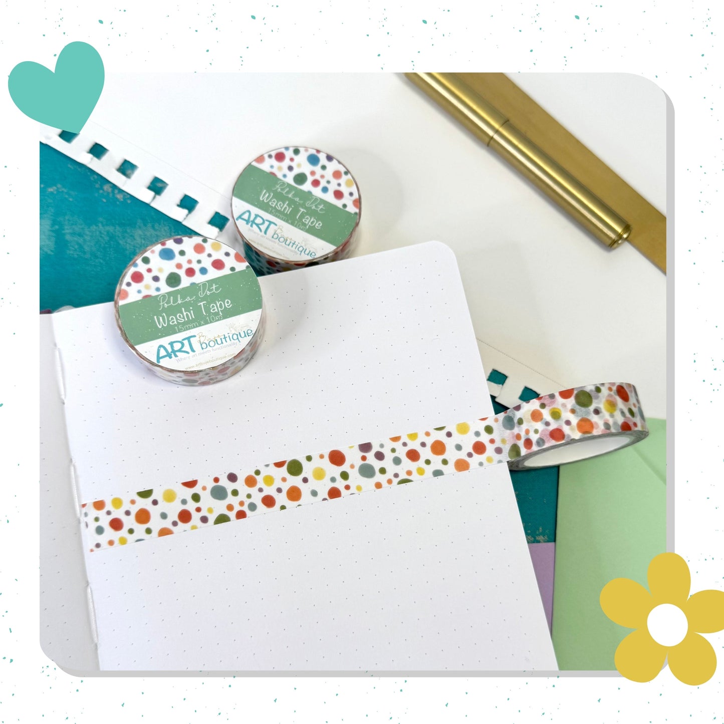 Colourful Polka Dot Washi Tape