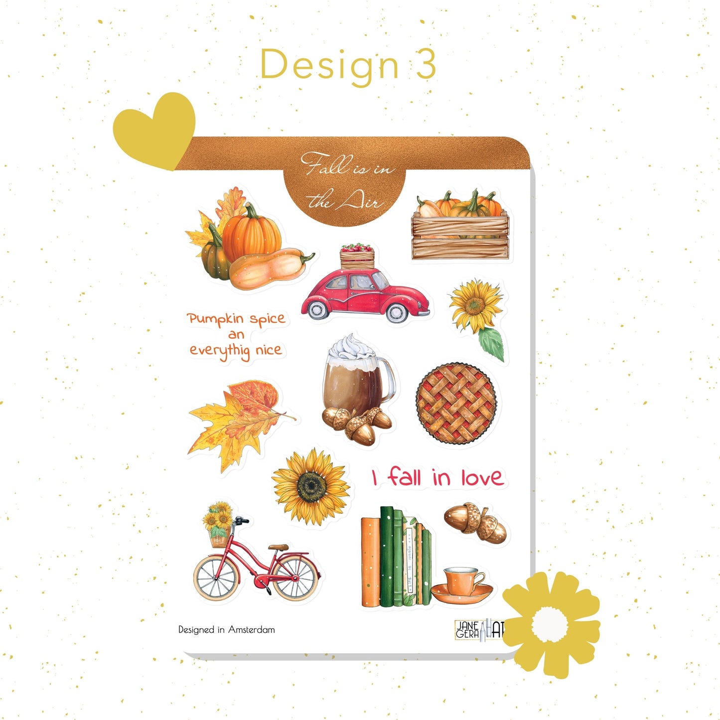 Herfstplanner bujo-stickerset