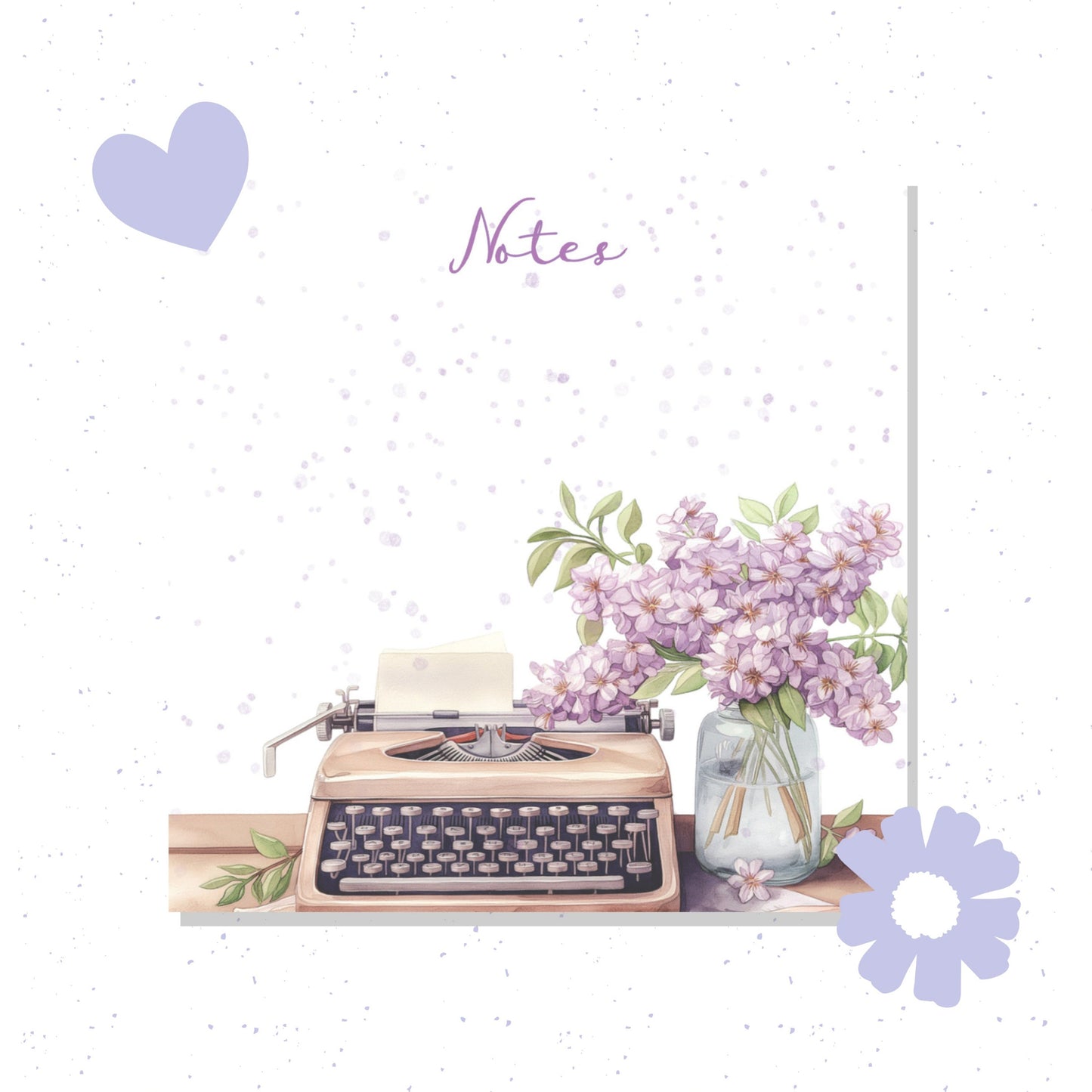 Wisteria Garden Pocket Notepad – Aesthetic Stationery for Journaling, Planning & To-Do Lists