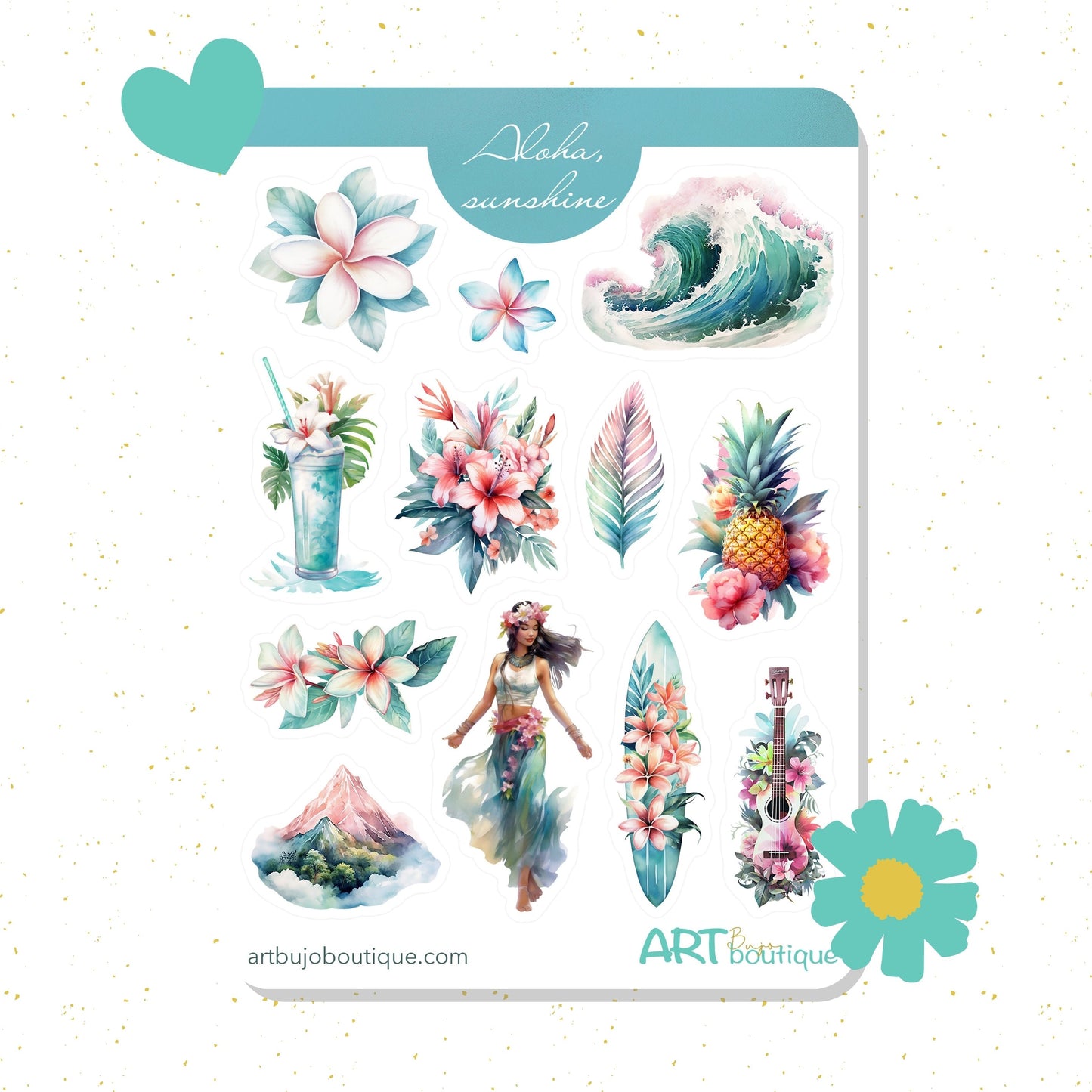 Aloha, Sunshine Sticker Sheet