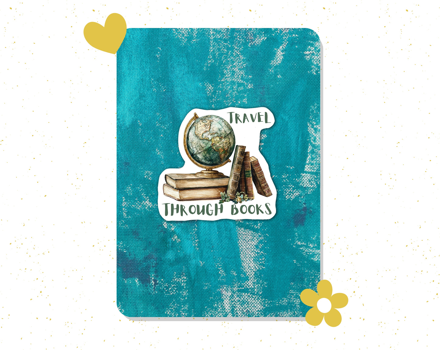 Travel Through Books Vinyl Sticker