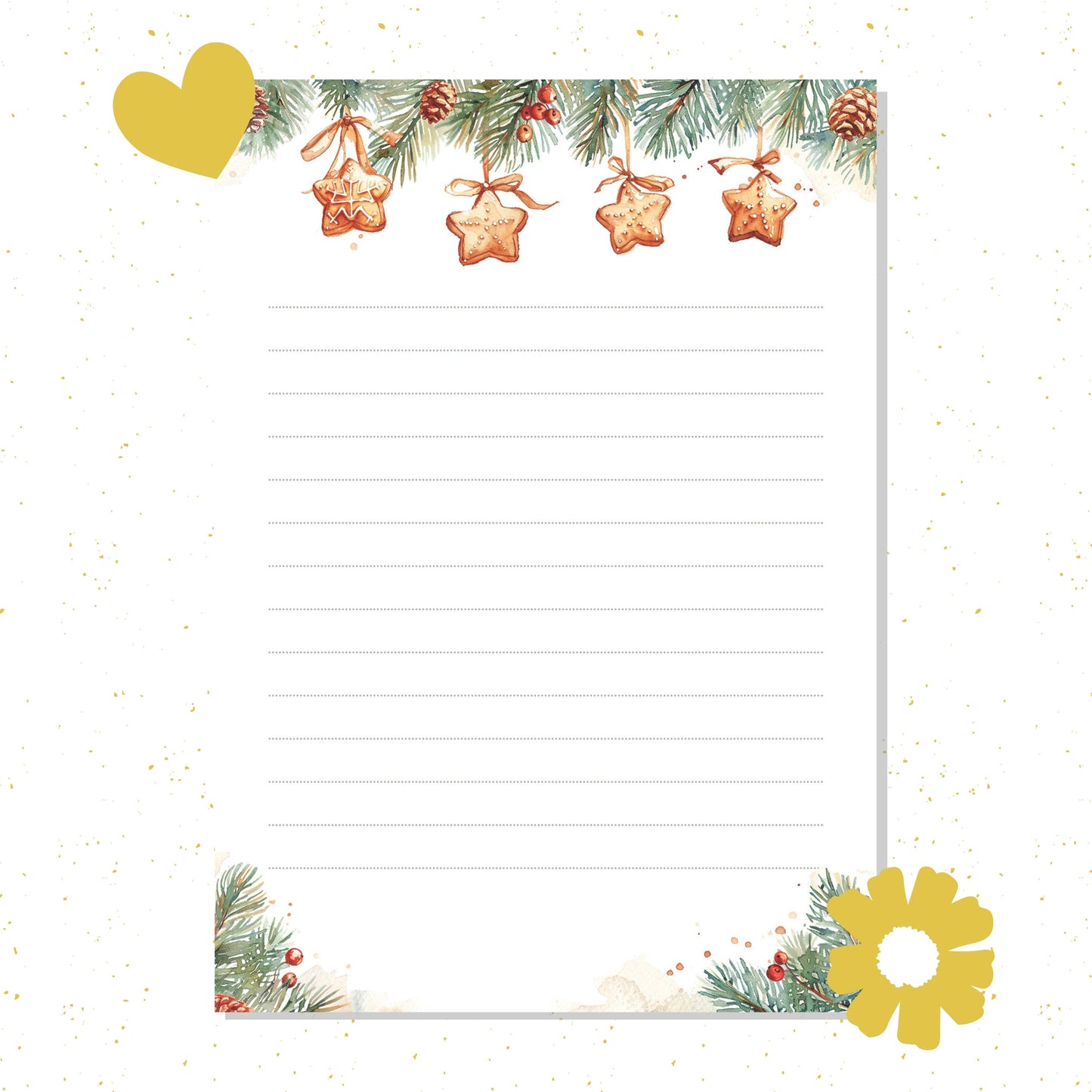 Gingerbread Dreams A6 Notepad