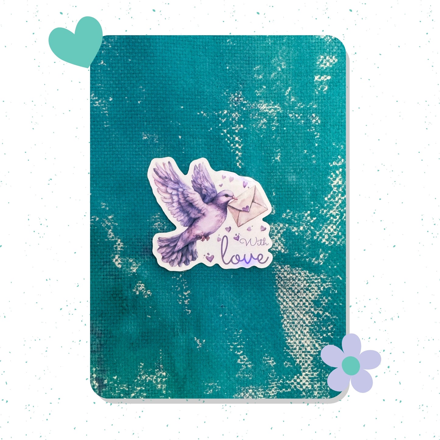 Met Liefde Valentijnsdag Vinyl Sticker
