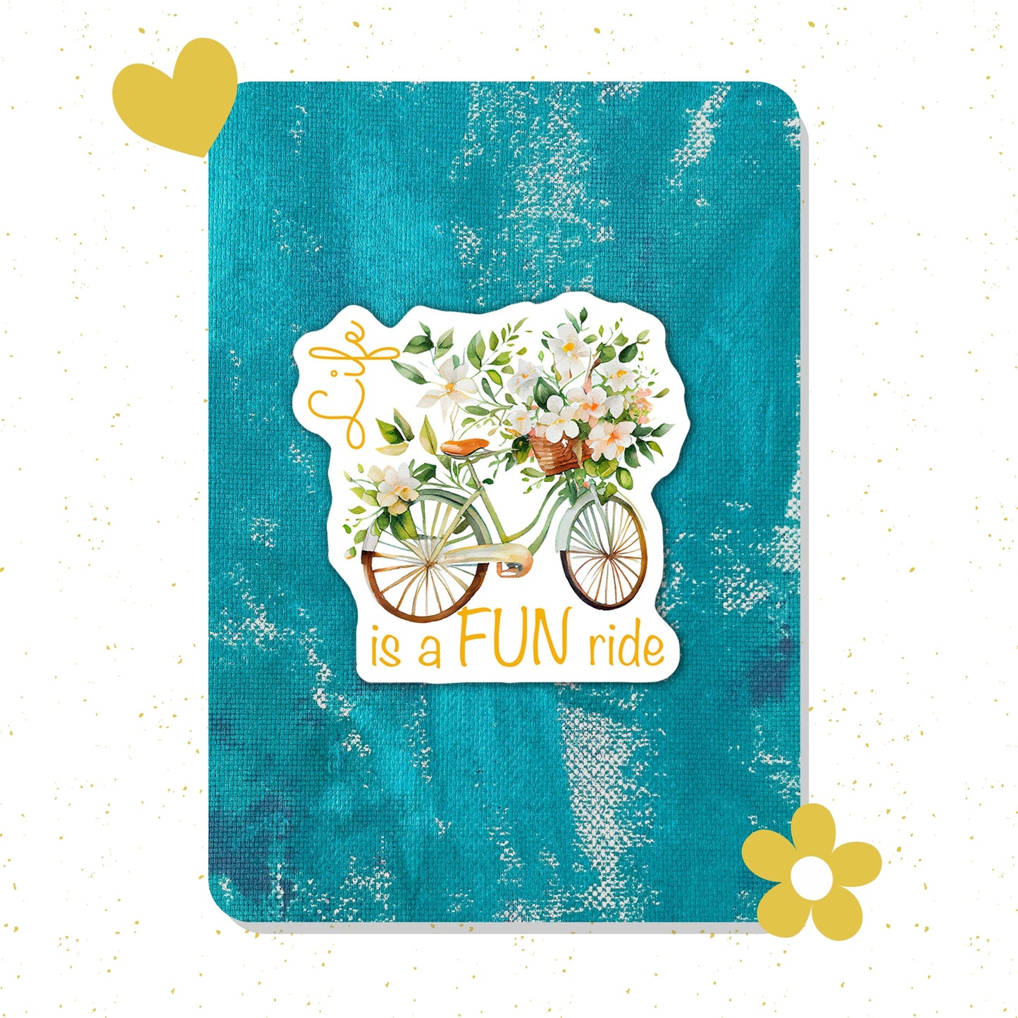 Life is a Fun Ride Vinyl Sticker – Durable Sticker for Laptop, Water Bottle, Notebook