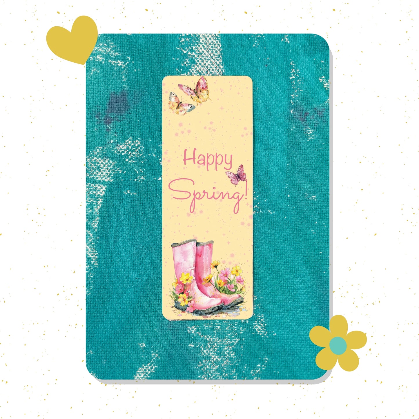 Happy Spring Classic Bookmark – Elegant Paper Bookmark for Book Lovers