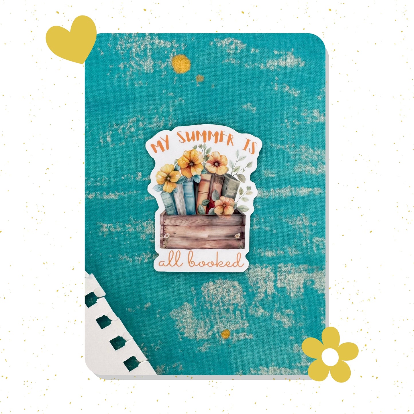 My Summer is All Booked Vinyl Sticker – Durable Sticker for Laptop, Water Bottle, Notebook