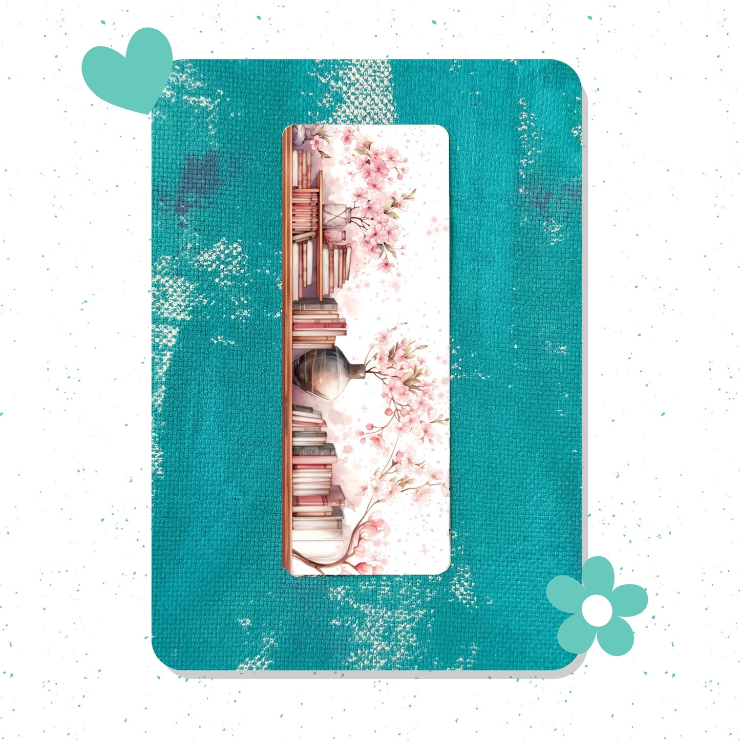 Spring Bookshelf Classic Bookmark – Elegant Paper Bookmark for Book Lovers
