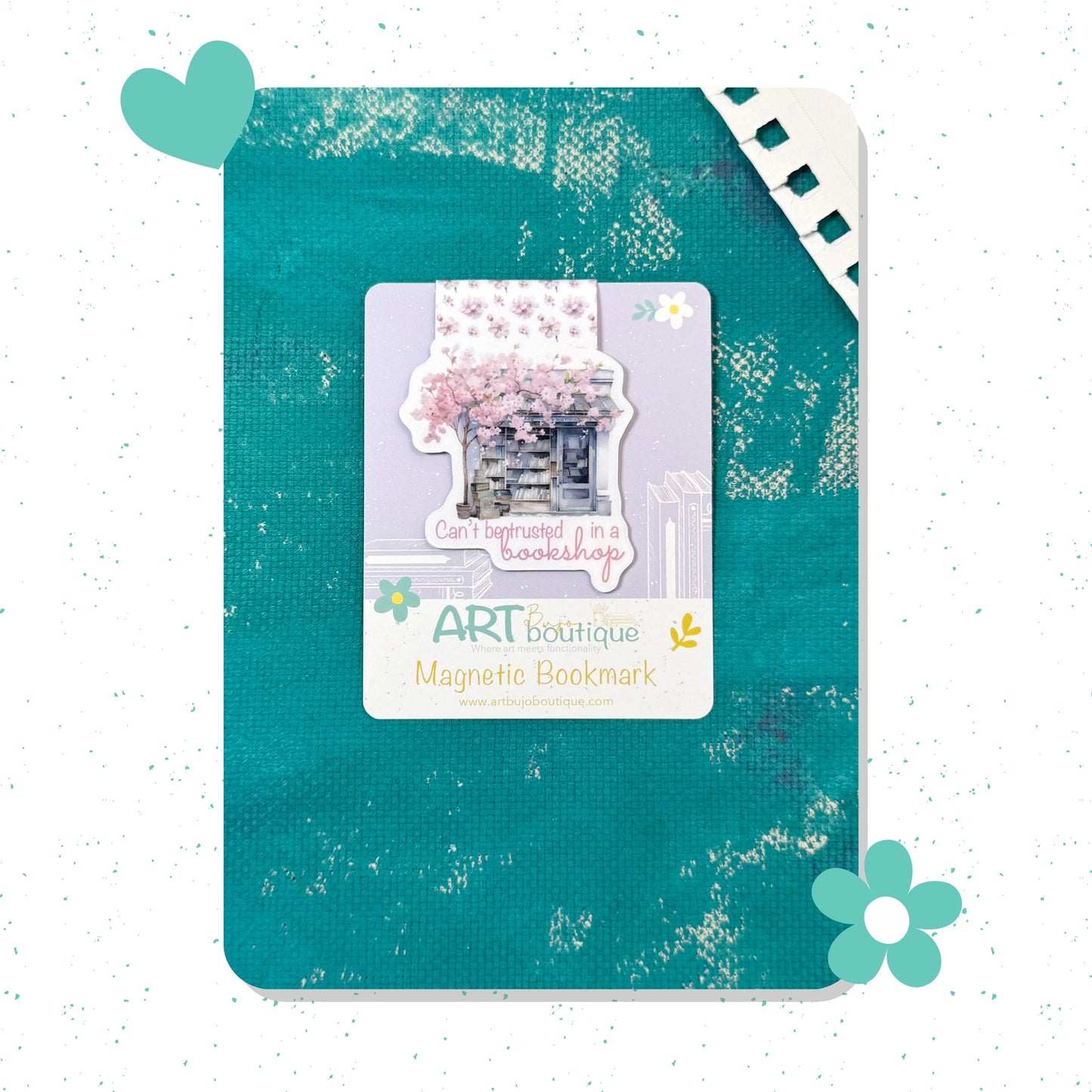 Can't Be Trusted in a Bookshop Magnetic Bookmark – Aesthetic Page Marker for Books & Planners