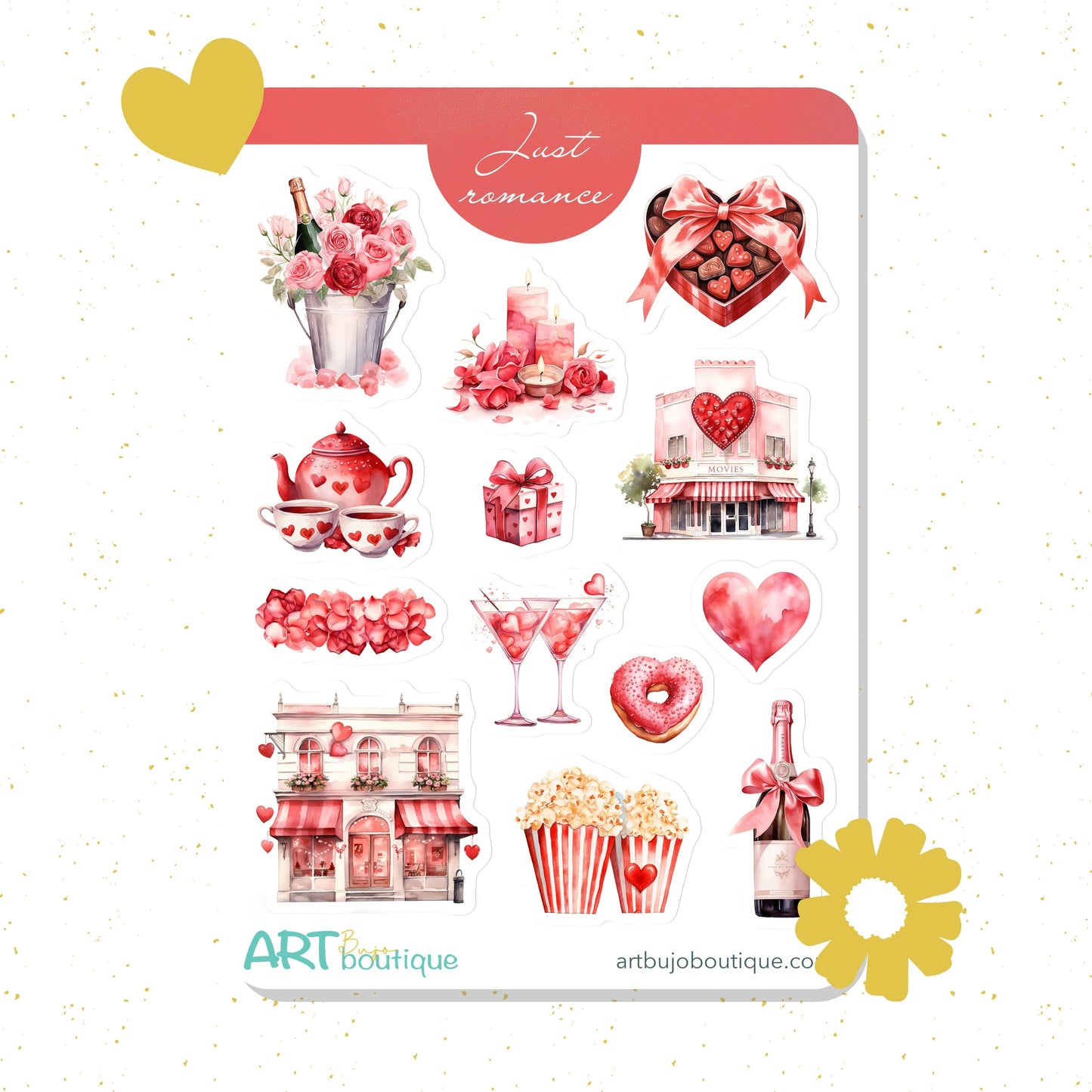 Just Romance Valentijnsdag stickervel
