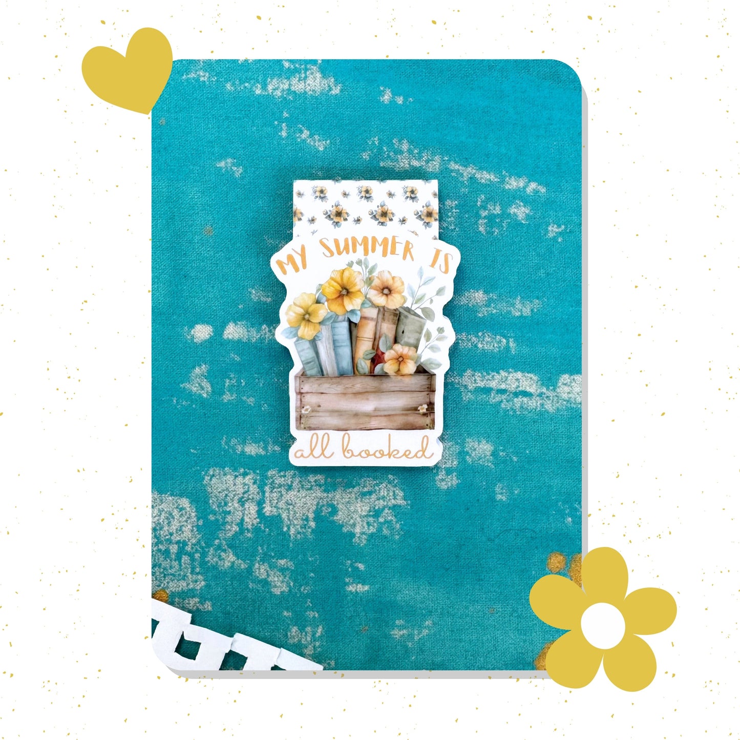 My Summer is all Booked Magnetic Bookmark – Aesthetic Page Marker for Books & Planners