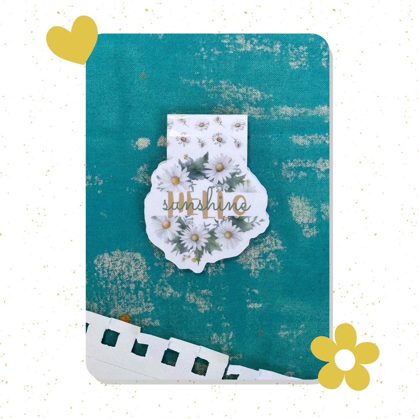 Hello, Sunshine! Magnetic Bookmark – Aesthetic Page Marker for Books & Planners