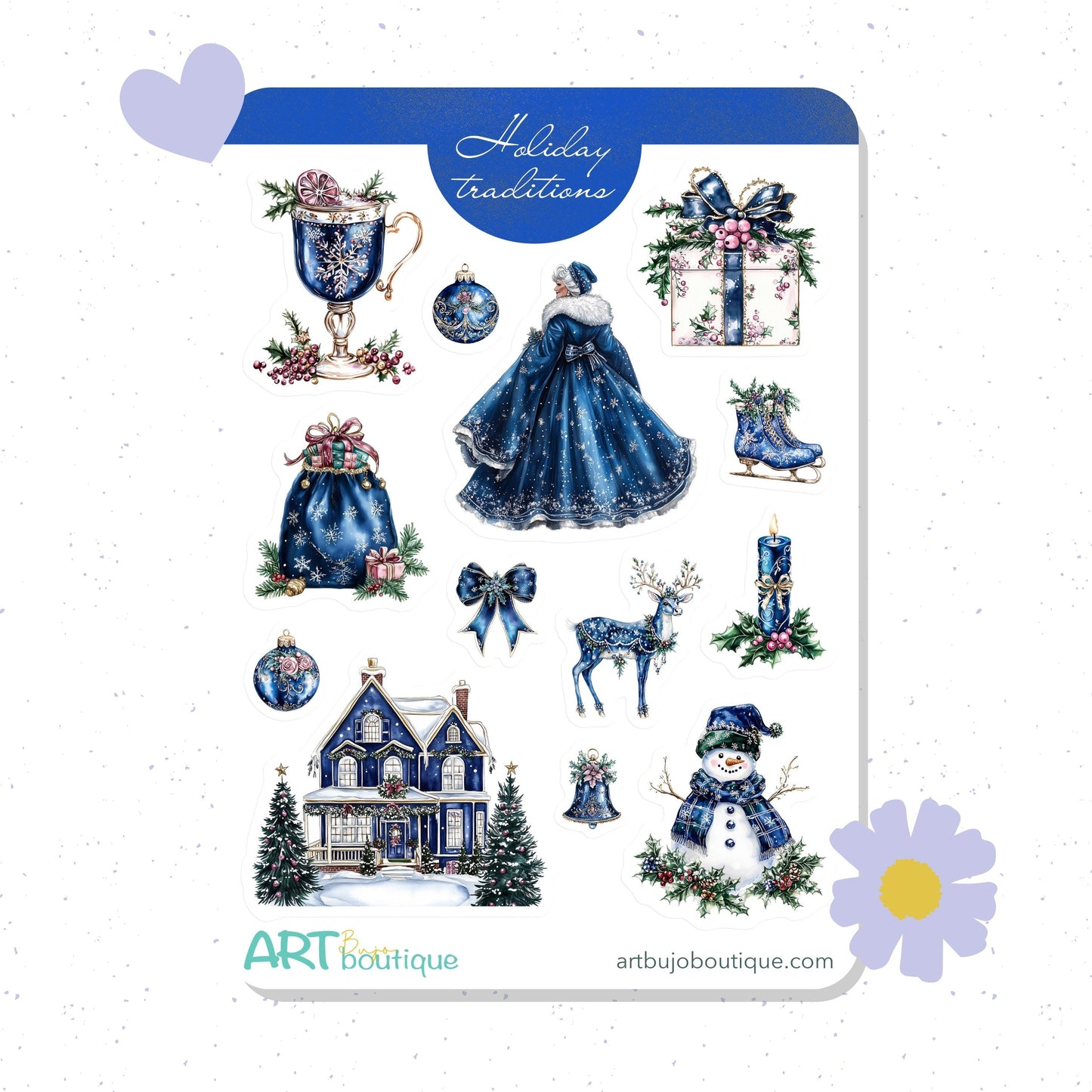 Holiday Traditions decorative sticker sheet