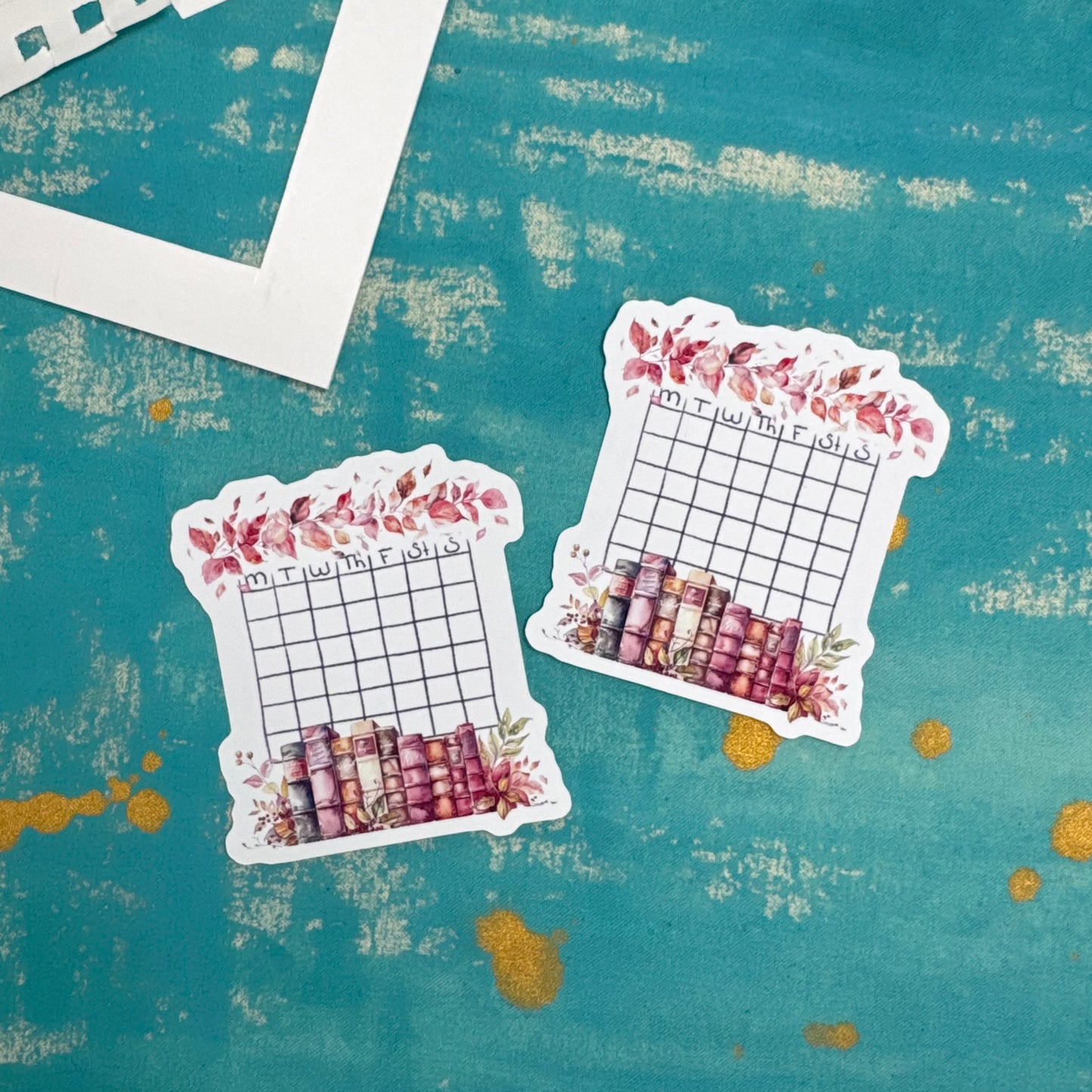 Autumn Library Blank Calendar Stickers | Cozy Planner Essentials