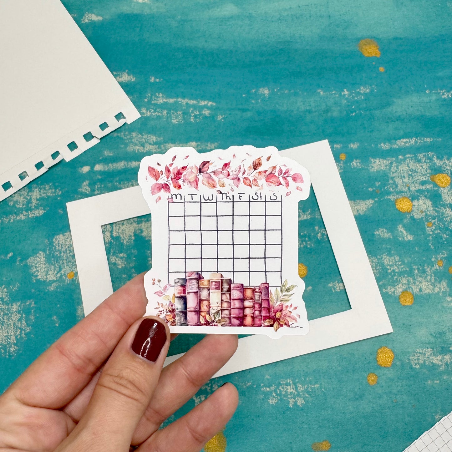 Autumn Library Blank Calendar Stickers | Cozy Planner Essentials
