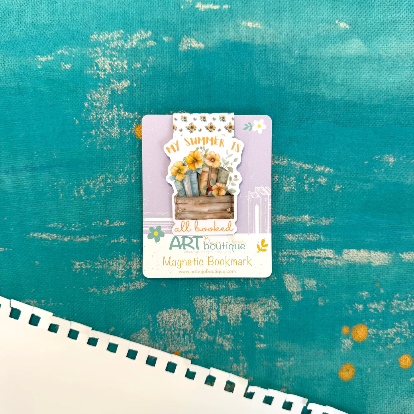 My Summer is all Booked Magnetic Bookmark – Aesthetic Page Marker for Books & Planners