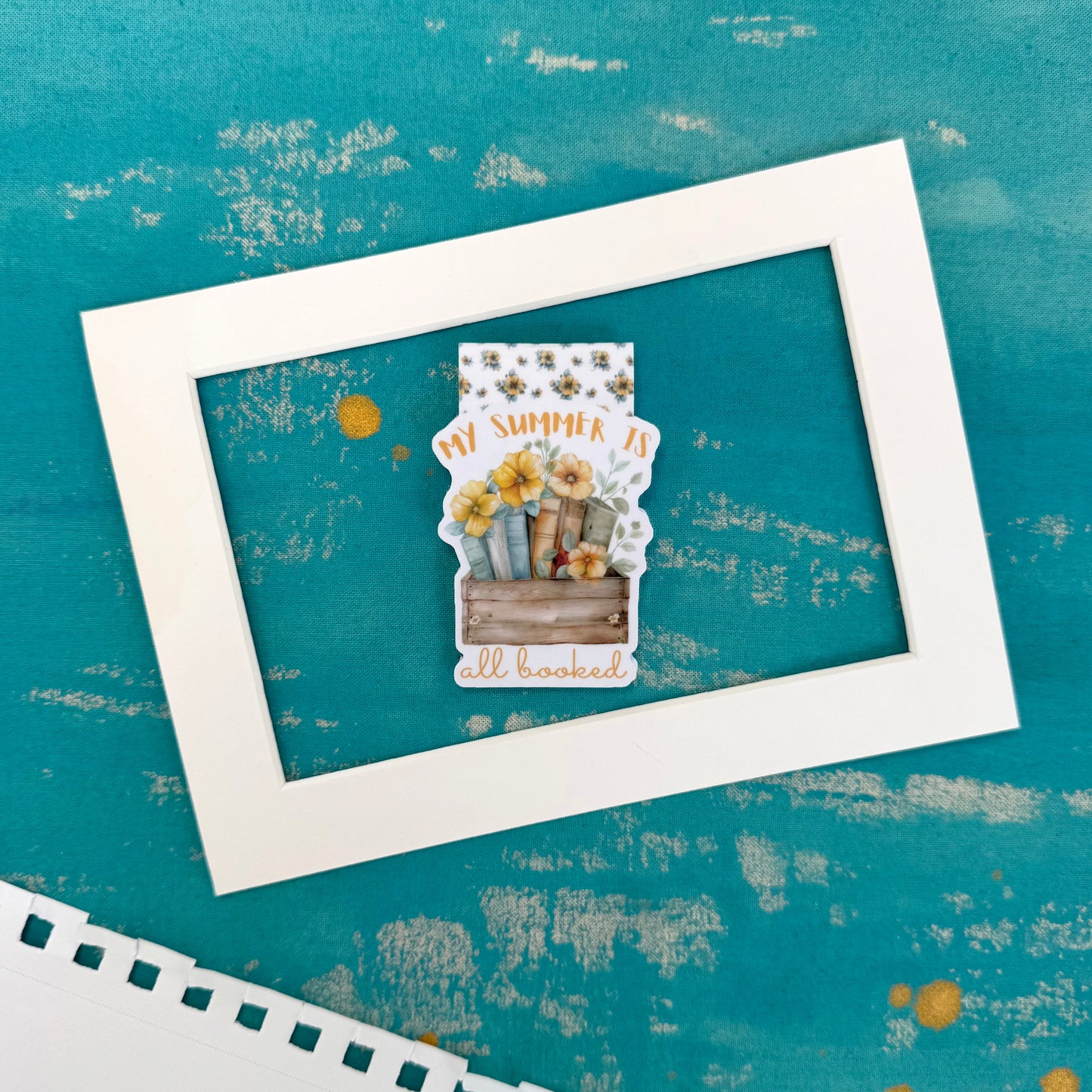 My Summer is all Booked Magnetic Bookmark – Aesthetic Page Marker for Books & Planners