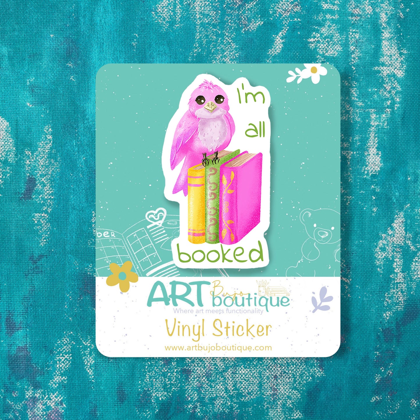 All Booked schattige vinylsticker