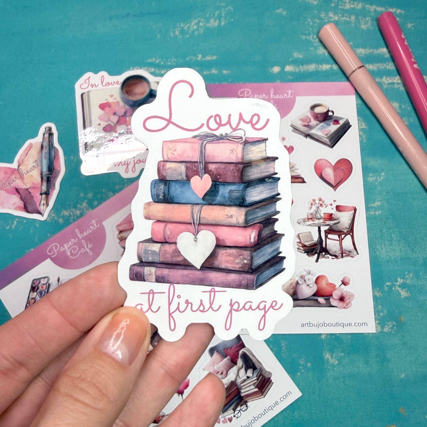 Love at the First Page Vinyl Sticker
