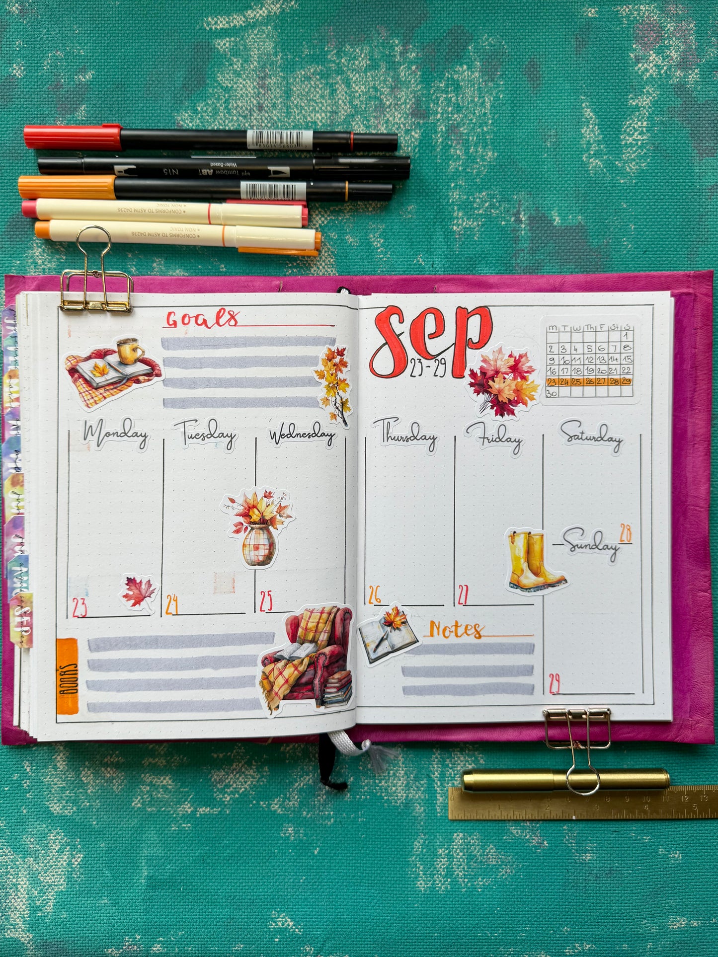 Autumn Vibes decorative sticker sheet