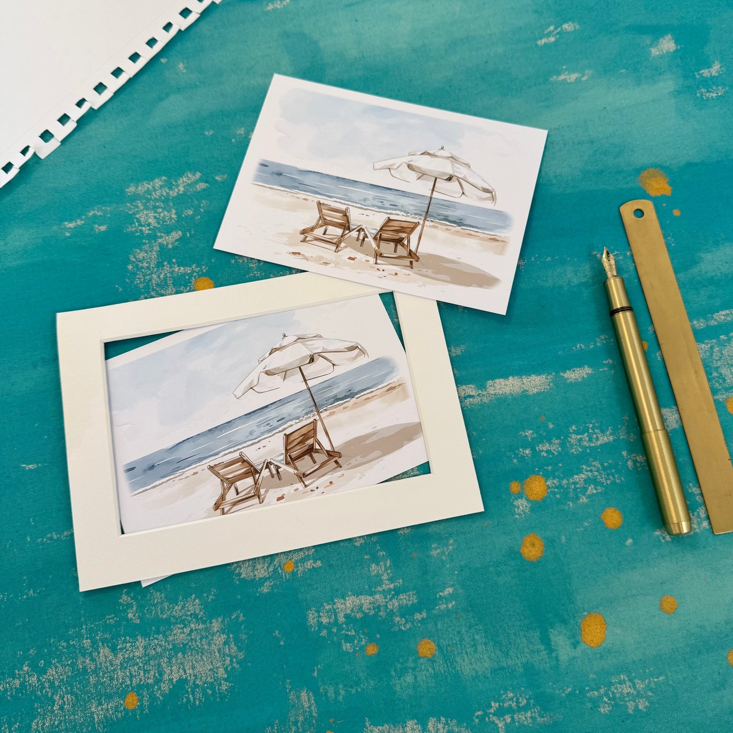 Beach Days - Beautiful Illustrated Postcard for Gifting & Collecting