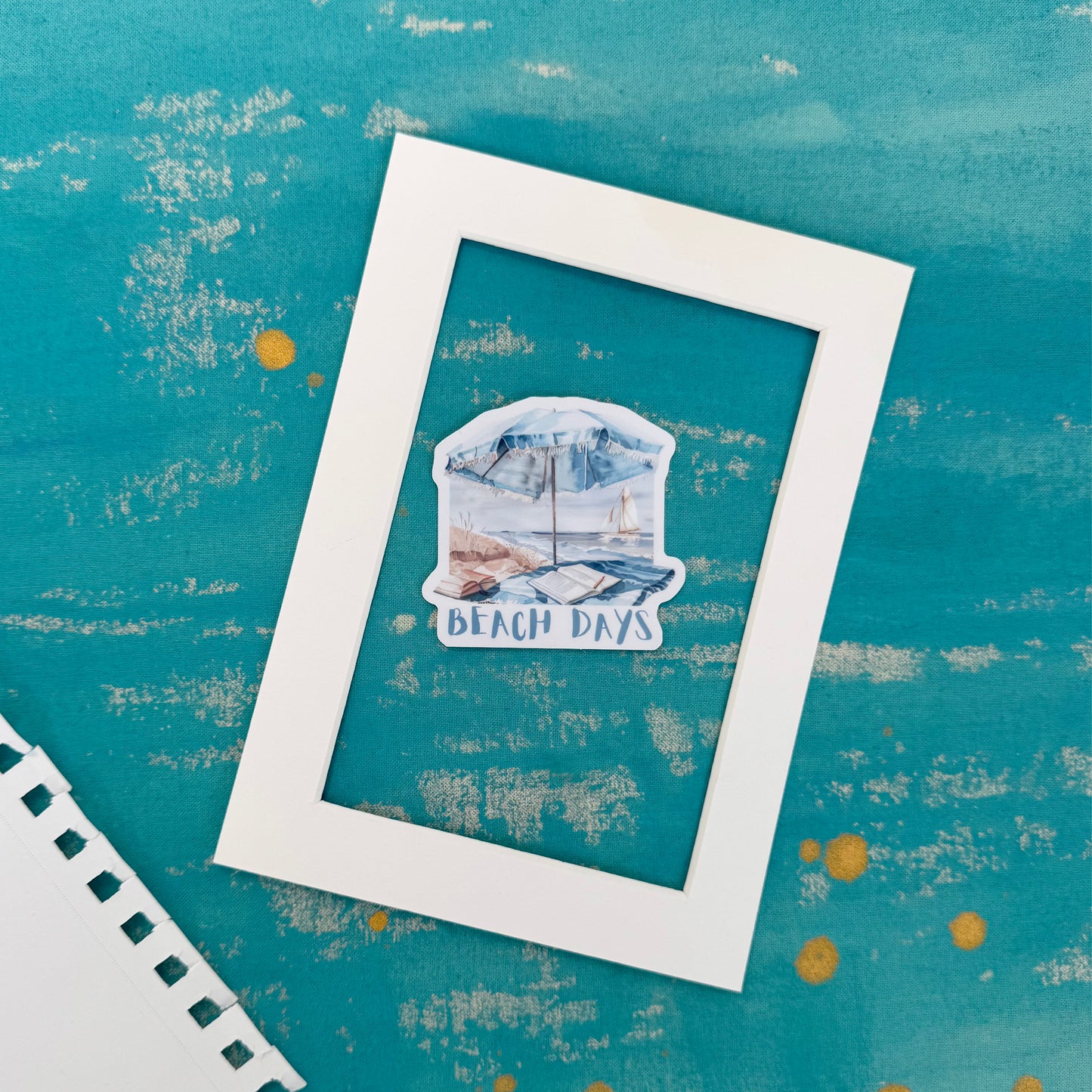 Beach Days Vinyl Sticker – Durable Sticker for Laptop, Water Bottle, Notebook