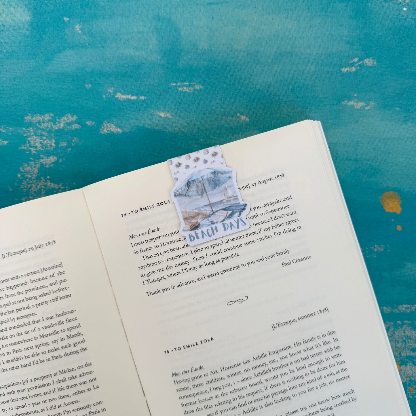 Beach Days Magnetic Bookmark – Aesthetic Page Marker for Books & Planners