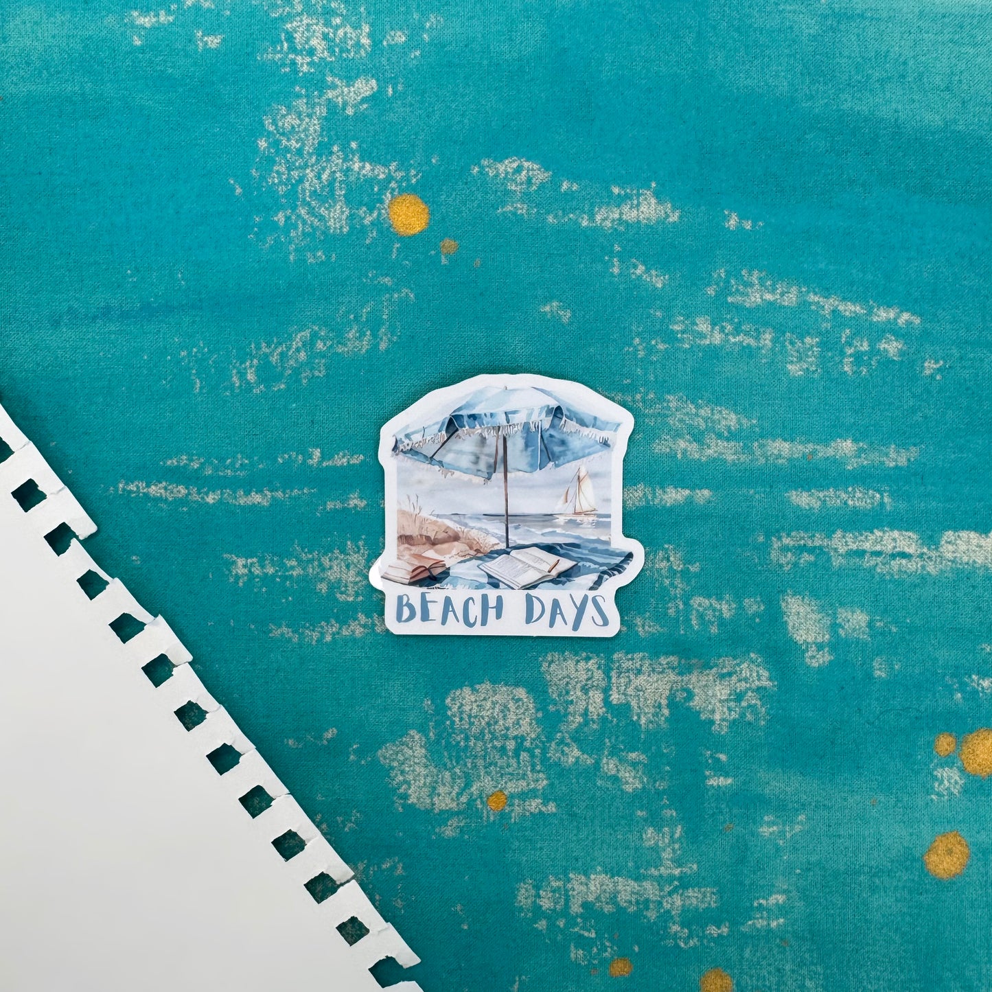 Beach Days Vinyl Sticker – Durable Sticker for Laptop, Water Bottle, Notebook