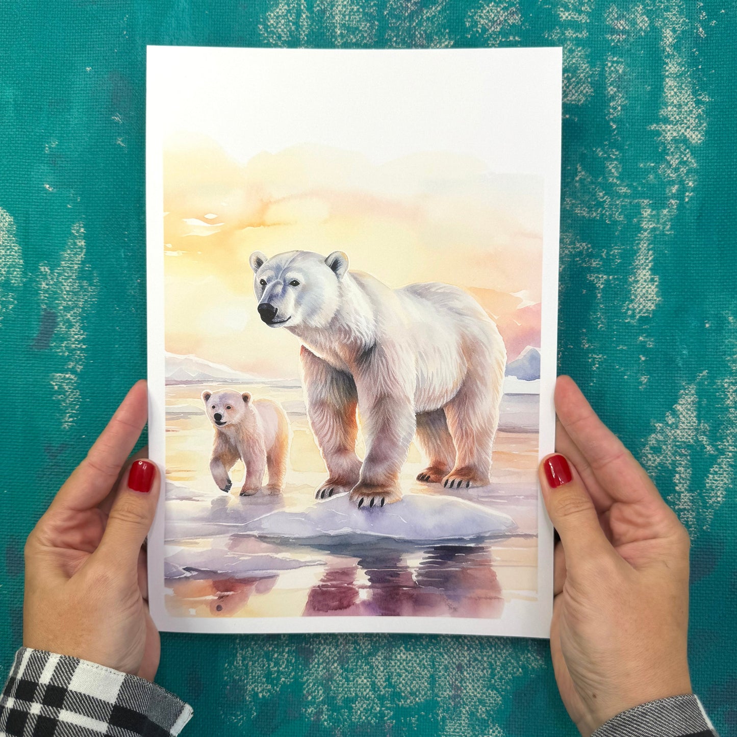 Eisbären Kunstdruck