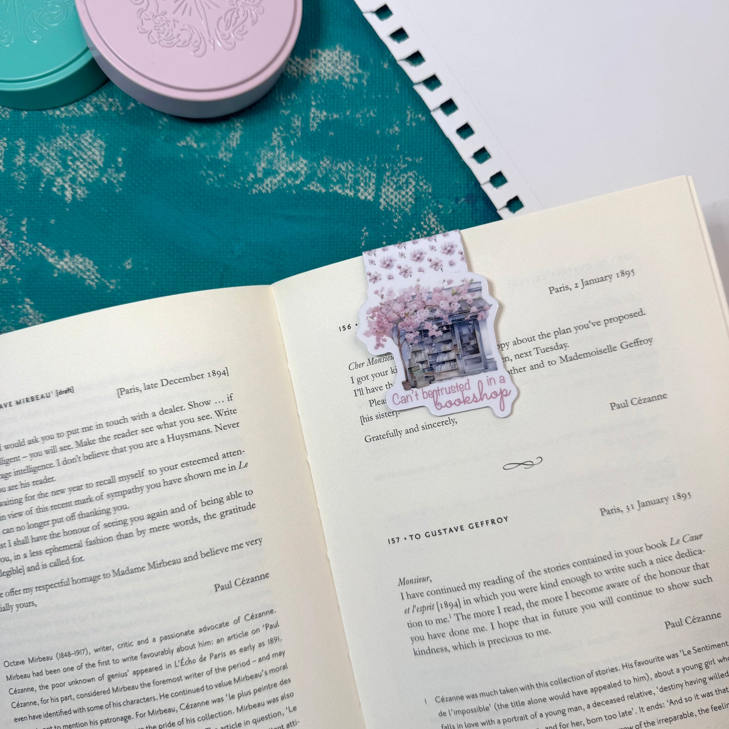 Can't Be Trusted in a Bookshop Magnetic Bookmark – Aesthetic Page Marker for Books & Planners