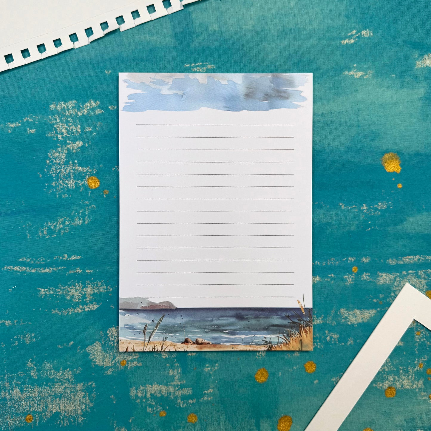 Coastal Bliss A5 Lined Notepad – Aesthetic Stationery for Journaling, Planning & To-Do Lists