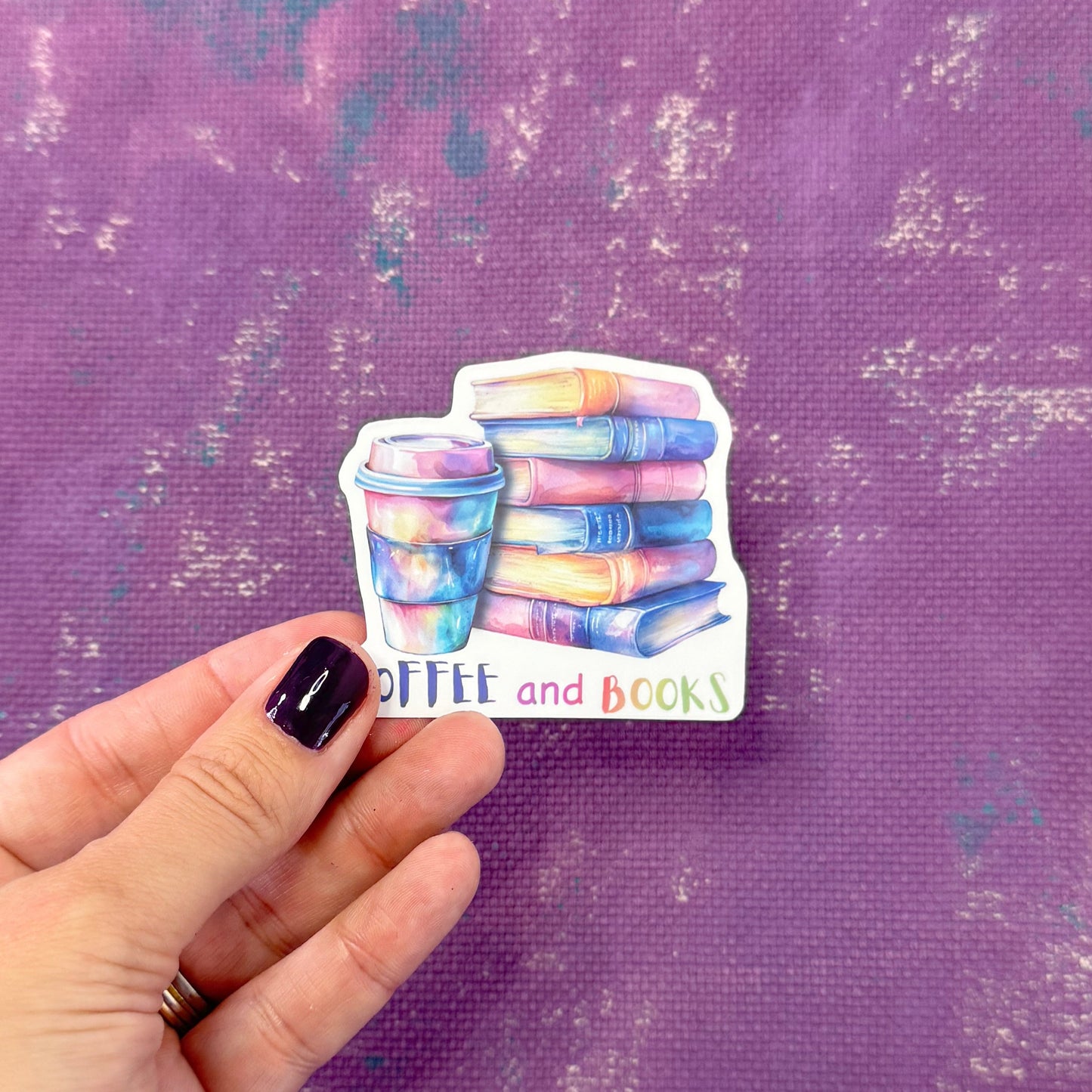 Coffee and Books Vinyl Sticker