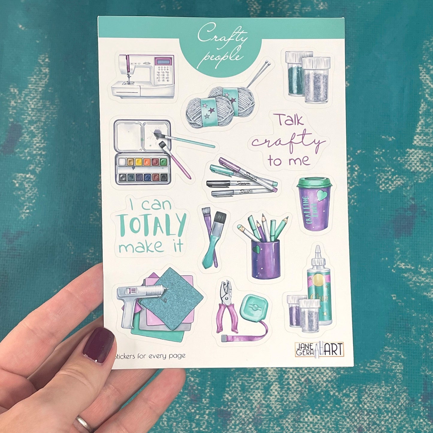 Crafty People planner stickers Craft tools bullet journal decoration, planner stickers