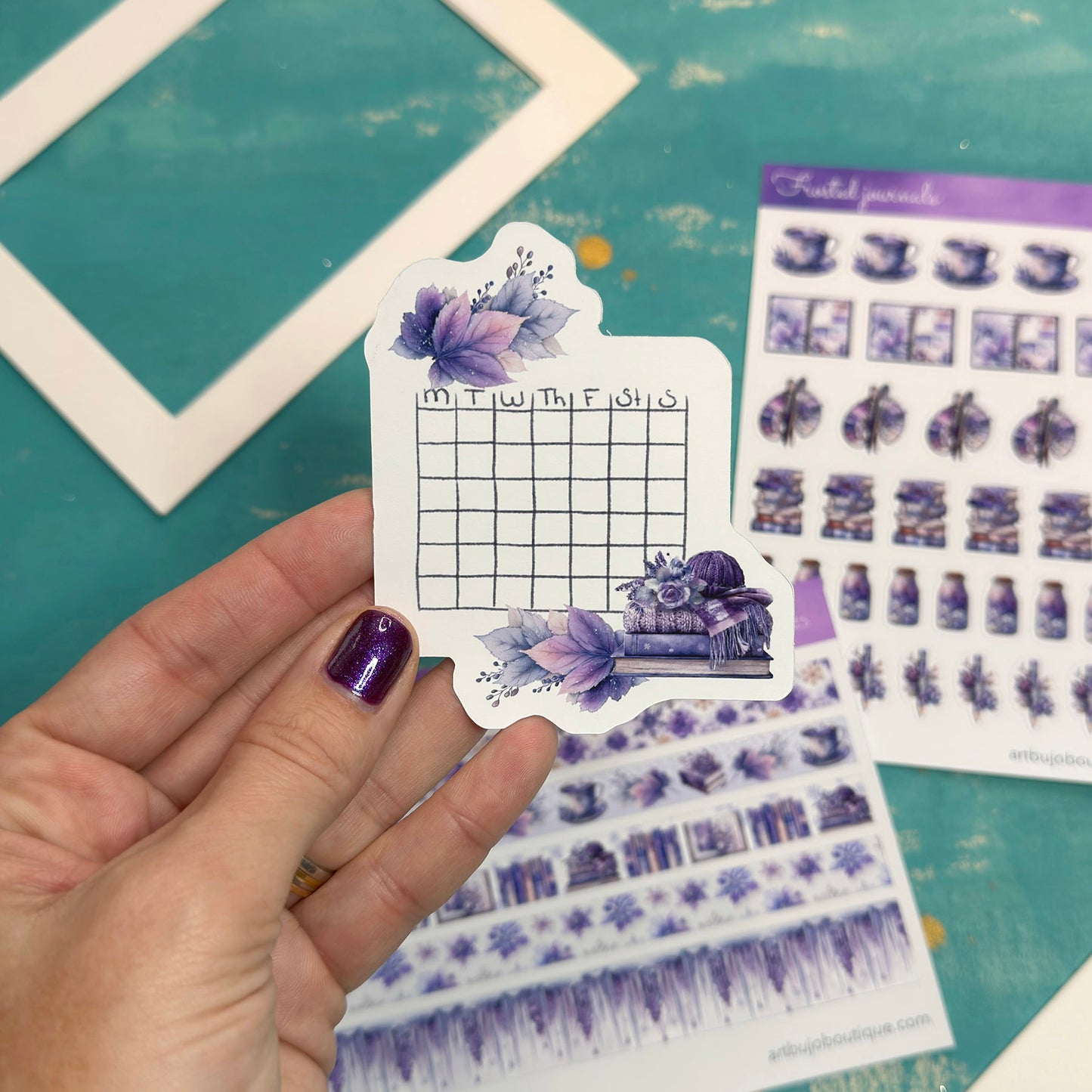 Frosted Journals Blank Calendar Stickers Winter Planner Essentials