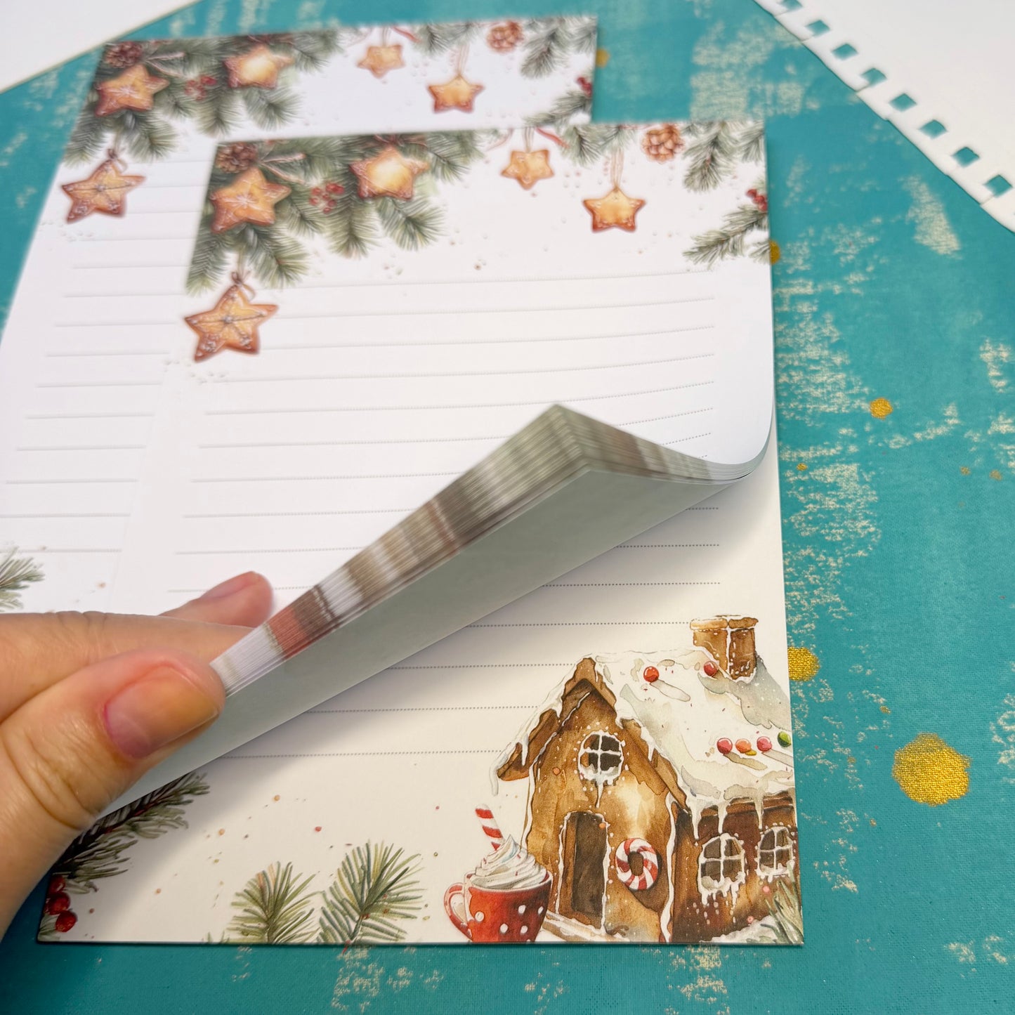 Gingerbread Dreams A5 Lined Notepad