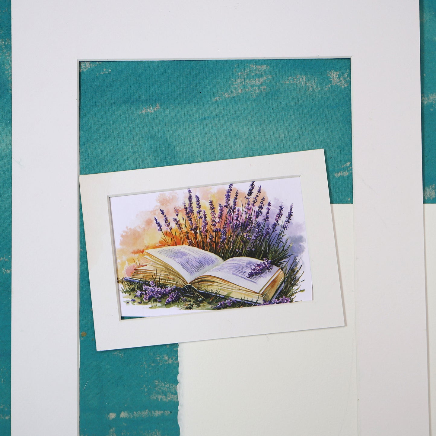 Golden Hour Lavener Landscape Greeting Card