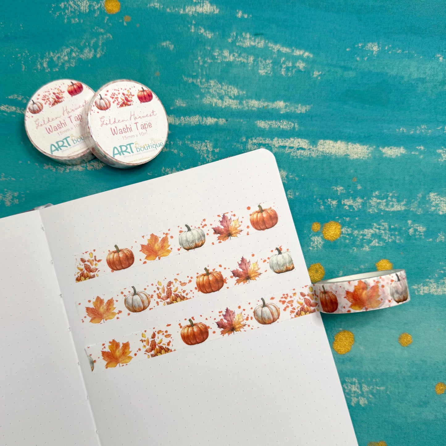 Golden Harvest Planner Decorative Set - Stickers, Washi & Vinyls for Fall Journaling