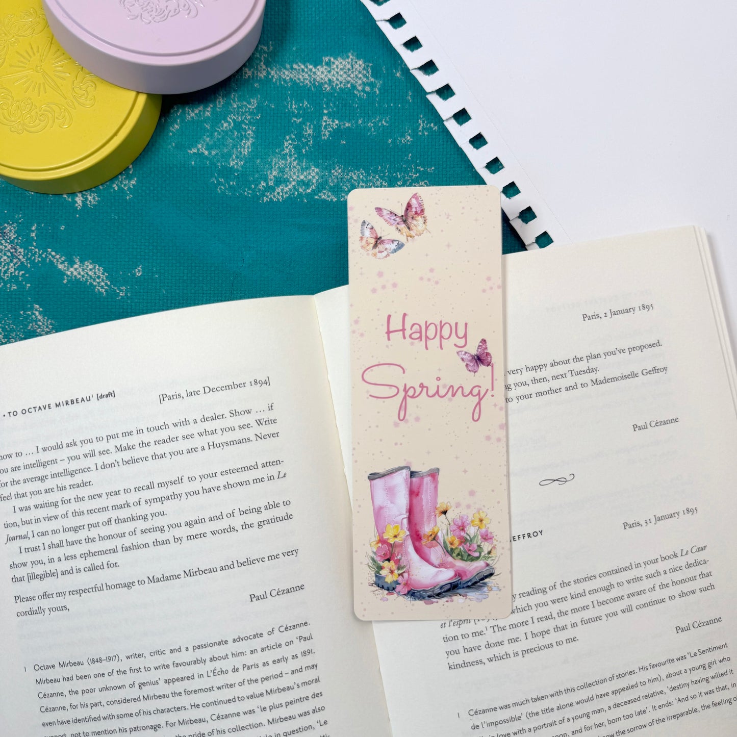 Happy Spring Classic Bookmark – Elegant Paper Bookmark for Book Lovers