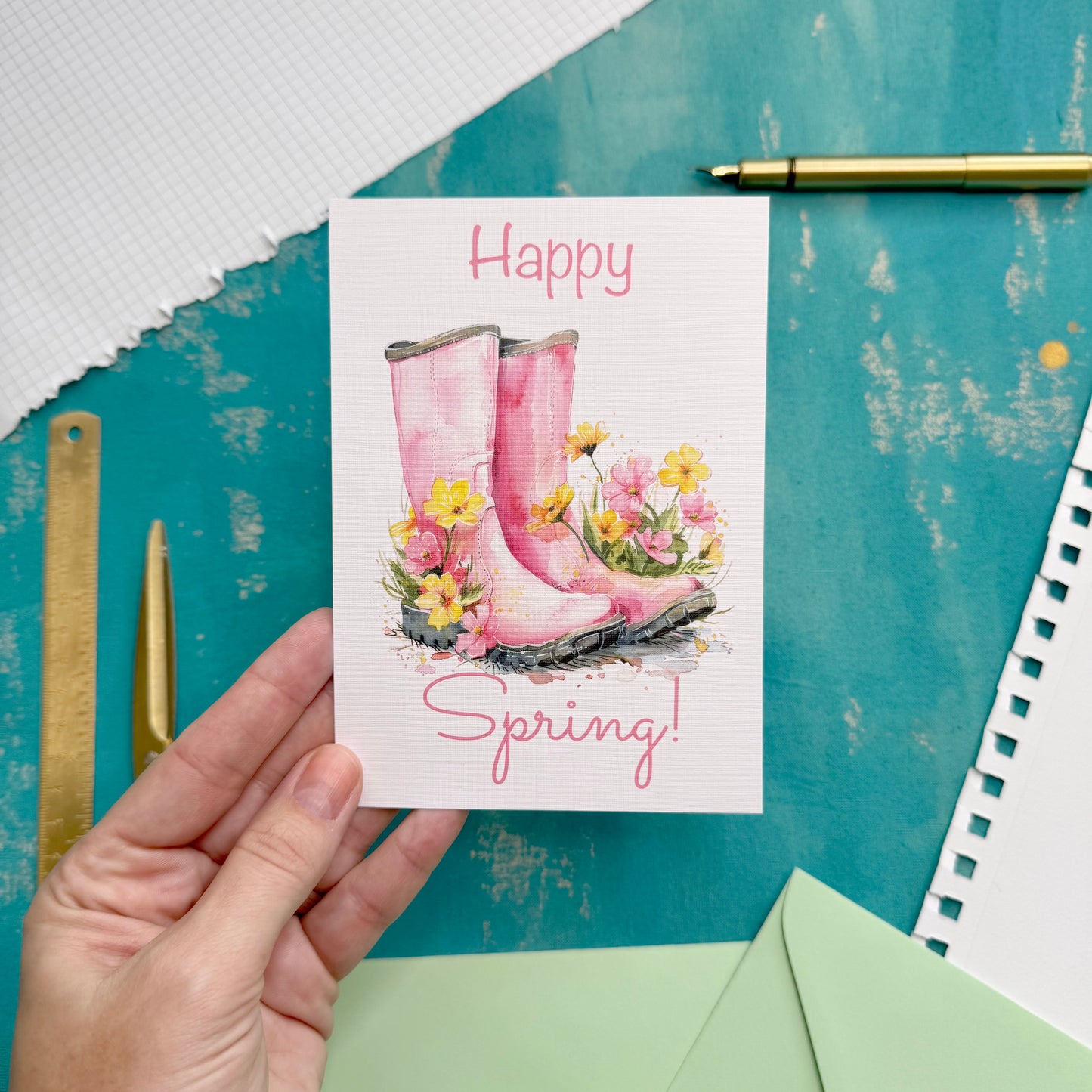 Happy Spring! - Beautiful Illustrated Postcard for Gifting & Collecting