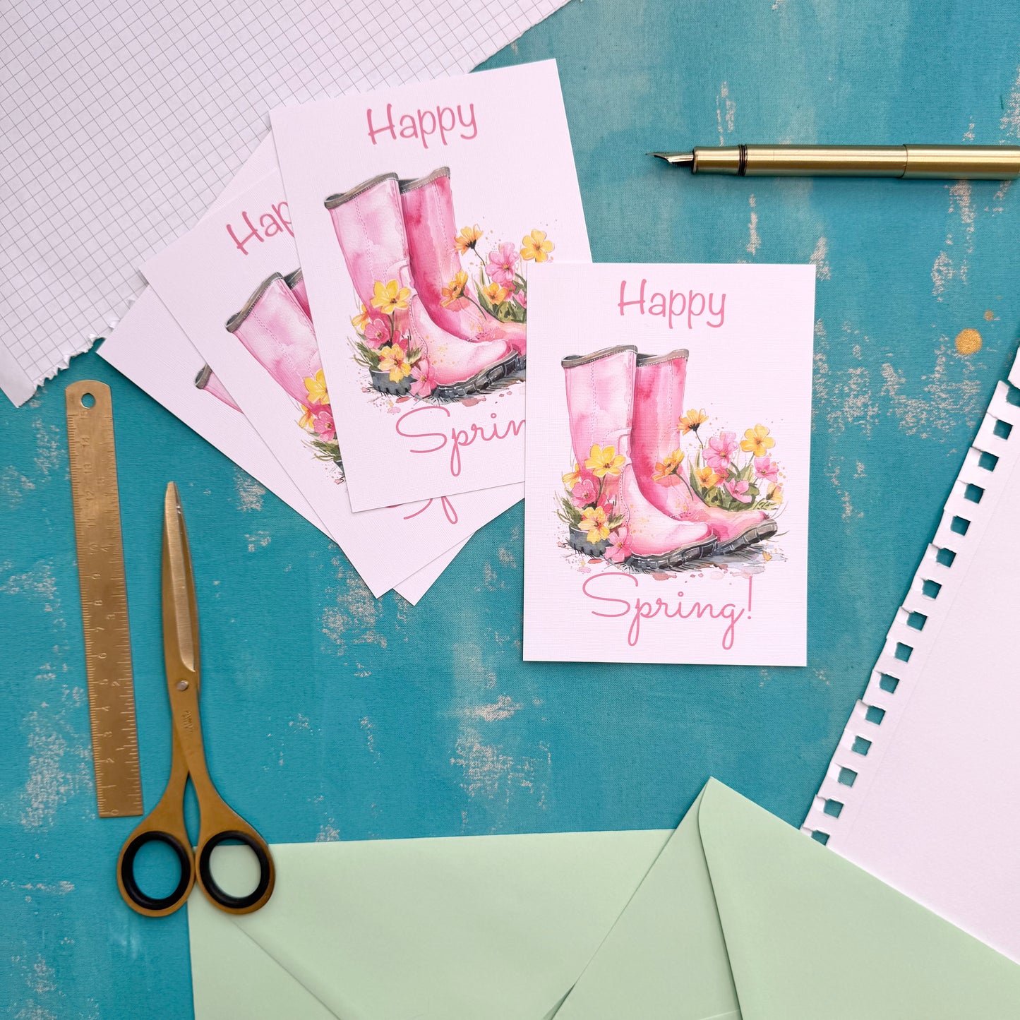 Happy Spring! - Beautiful Illustrated Postcard for Gifting & Collecting