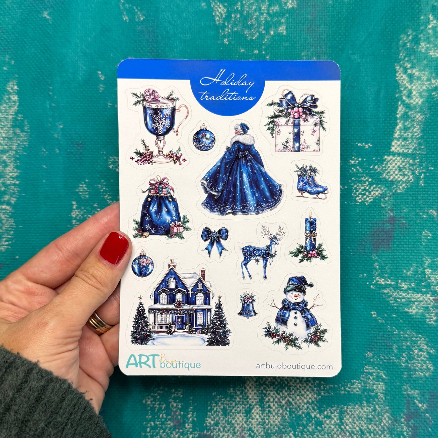 B-Grade Holiday Tradititons bujo sticker sheet