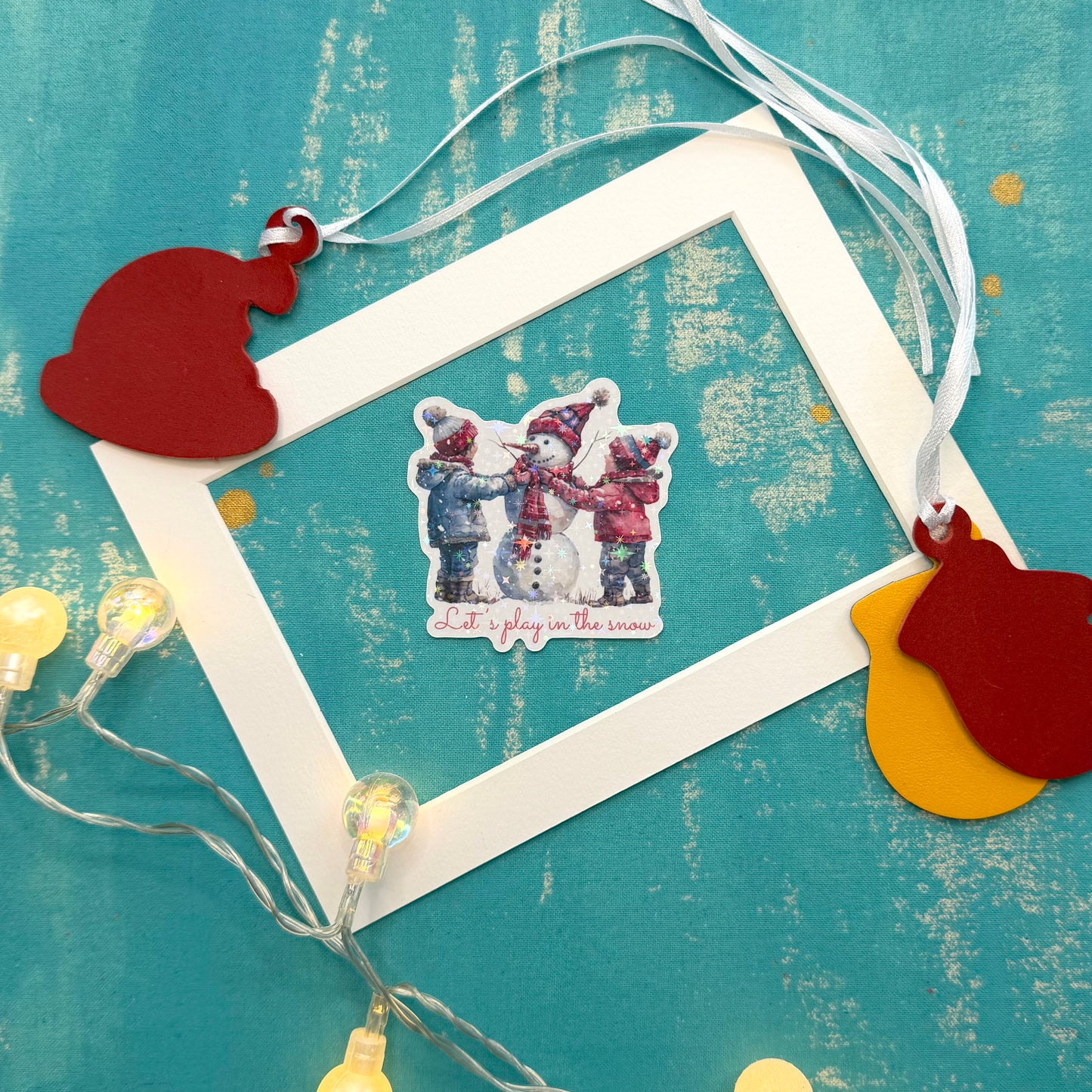 Let’s Play in the Snow Vinyl Sticker
