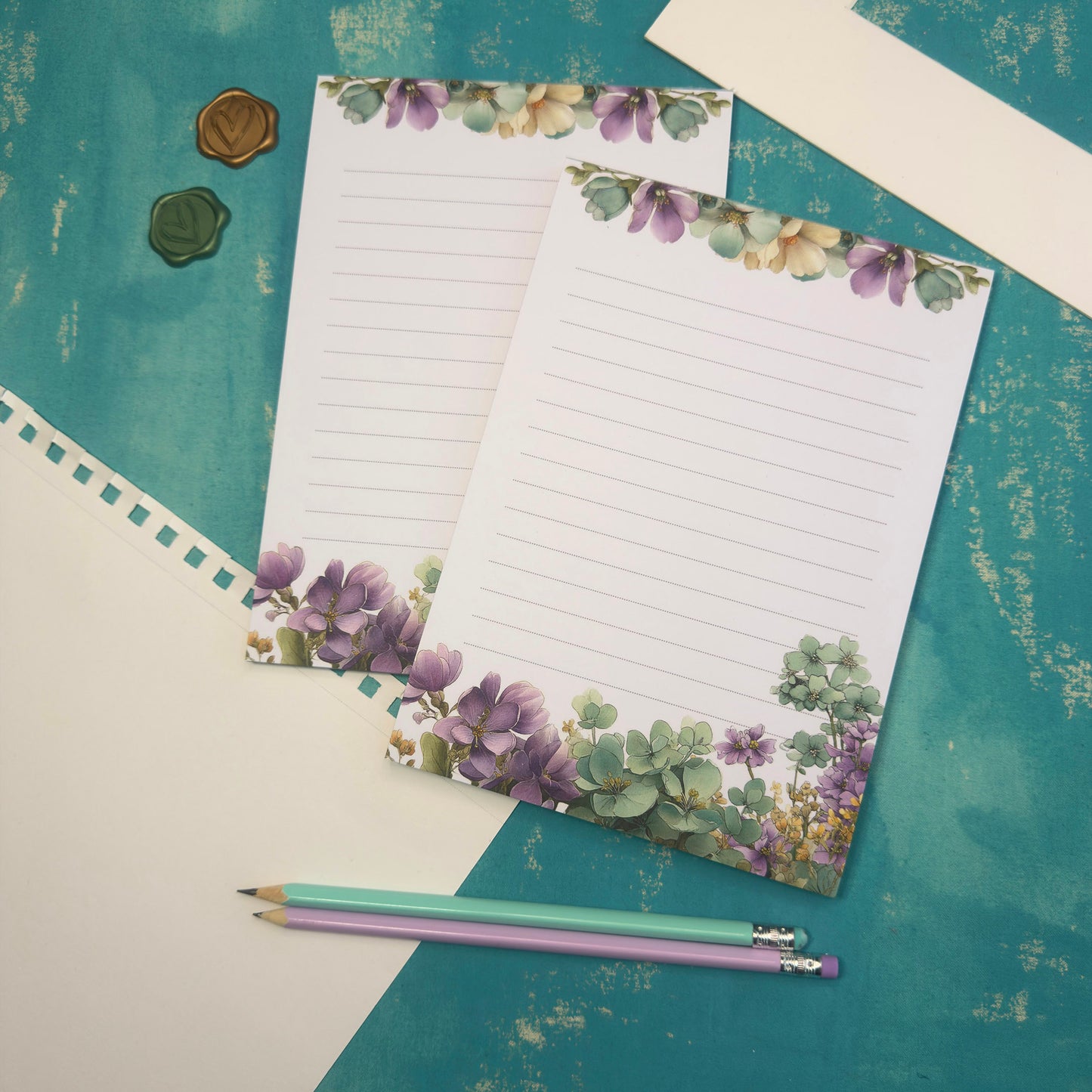 Light Days A5 Lined Notepad - Spring Floral Letter Pad