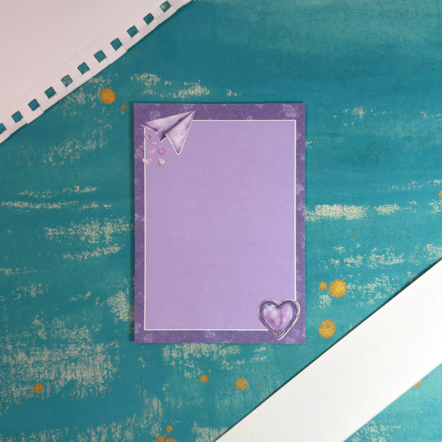 Love Letters A6 Notepad Purple Valentine's Day Notes