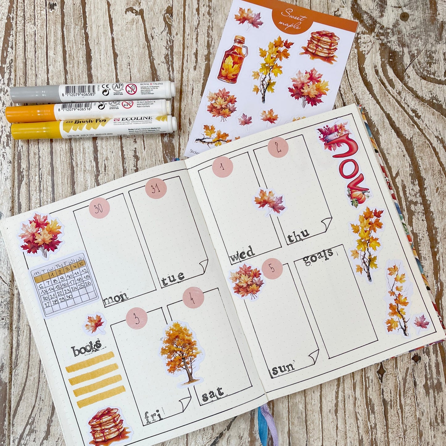 Sweet Maple Autumn Sticker Sheet